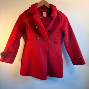 GAP Kids Red Pea Coat